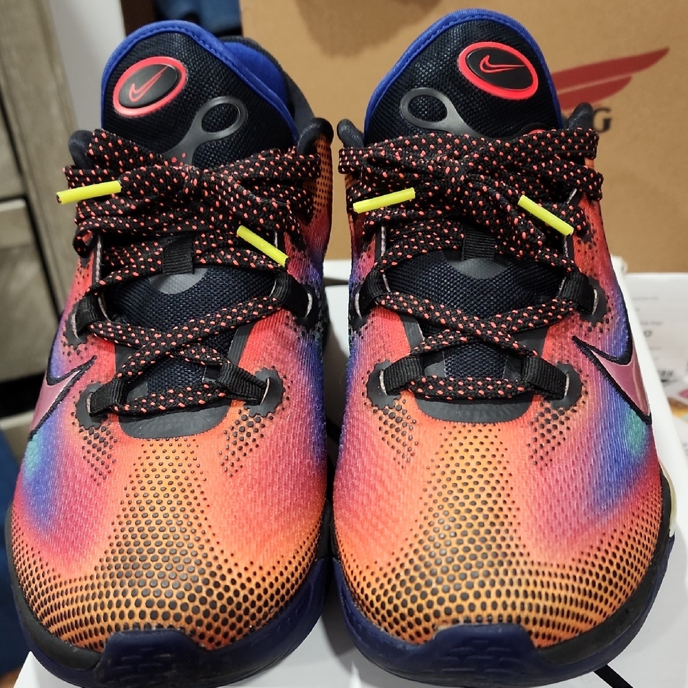 Nike Red Orange and Blue Sneakers